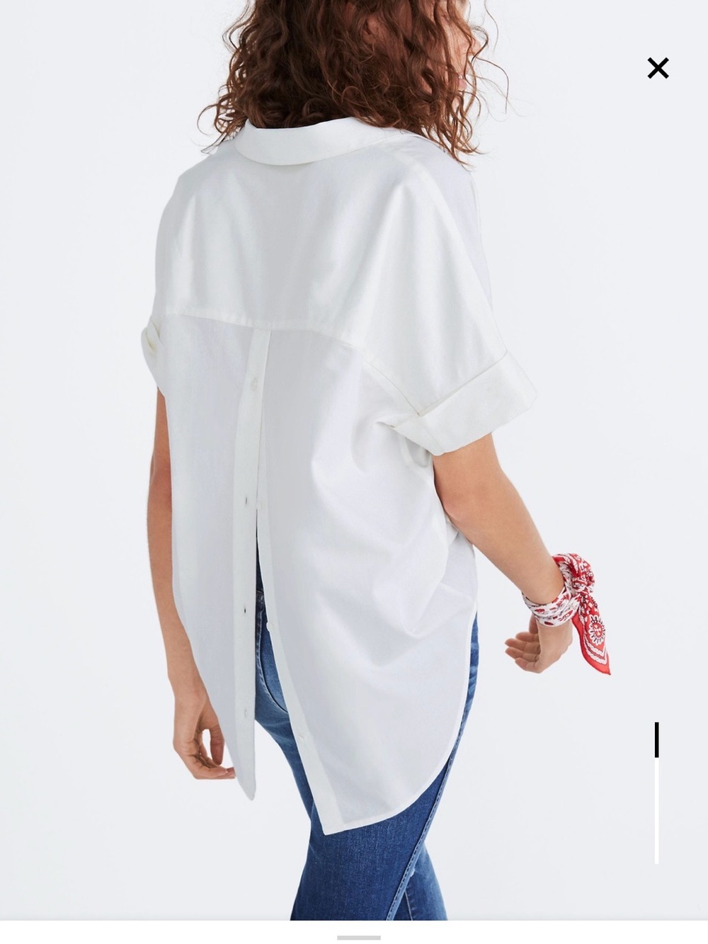 Madewell Button Back Shirt - Size XL